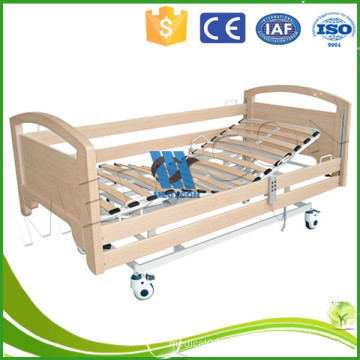 Electric nursing bed for healthcare,Three Function Adjustable Medical Bed Sickbed with Full length Side Rails